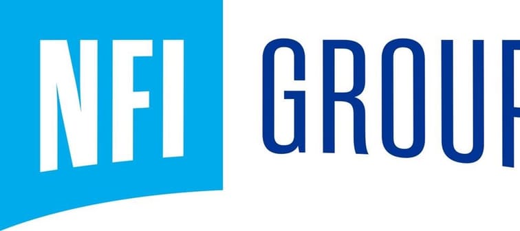 NFI Group Inc. logo is shown in a handout. 
