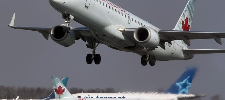An Air Canada jet takes off from Halifax Stanfield International Airport in Enfield, N.S. on Thursday, March 8, 2012. Atlantic Canada&rsquo;s largest airport says it has returned to financial