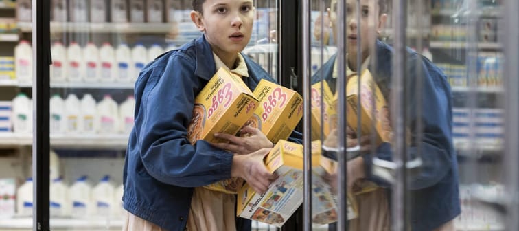 Millie Bobby Brown as Eleven on Stranger Things
