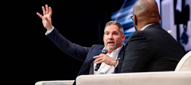 Grant Cardone speaks during the 10X Growth Conference 2024 at The Diplomat Beach Resort on April 02, 2024 in Hollywood, Florida.