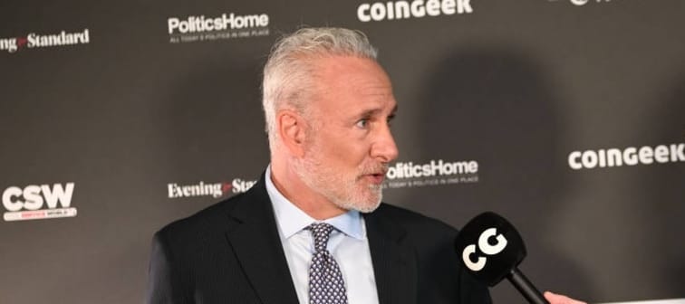 Peter Schiff speaking at a media event