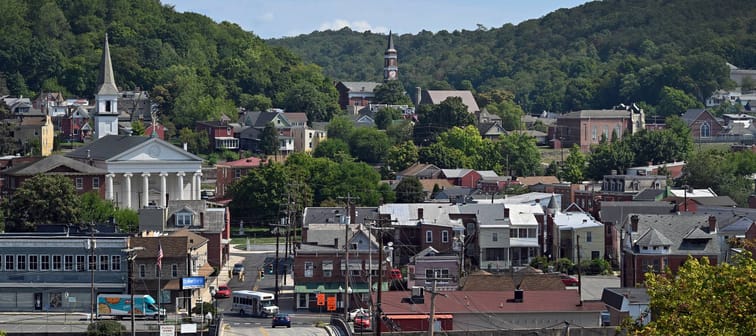 The view of from the hill area above Cumberland, Maryland, Aug. 29, 2024.