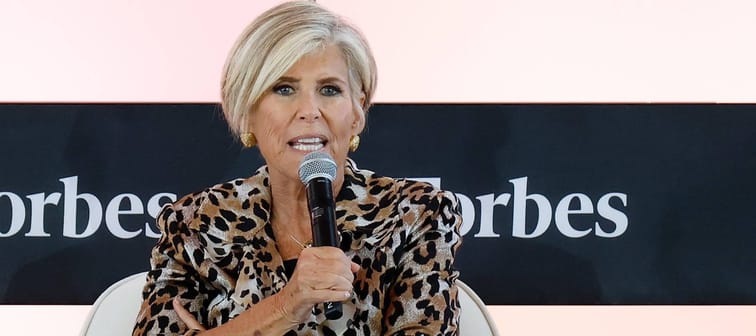 Suze Orman speaks during the Forbes and Mika Brzezinski 50 Over 50 Celebration at The Rainbow Room on October 25, 2024 in New York City.