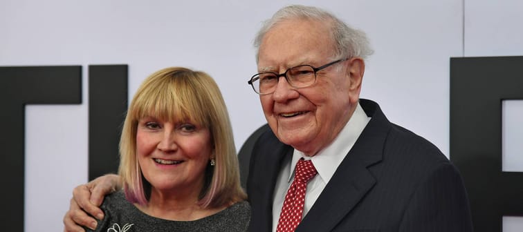 Warren Buffett attended a movie premiere with his daughter Susan Buffett in 2017.