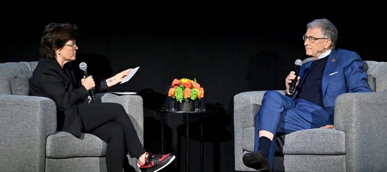 Kara Swisher interviews Bill Gates at the Paris Theater in New York City, Sept. 26, 2024.