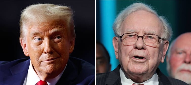 Left: Donald Trump Right: Warren Buffett