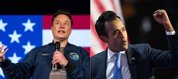 Elon Musk and Vivek Ramaswamy both seen at rallies.