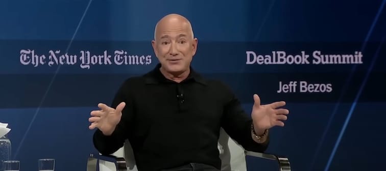 Jeff Bezos talking about Trump