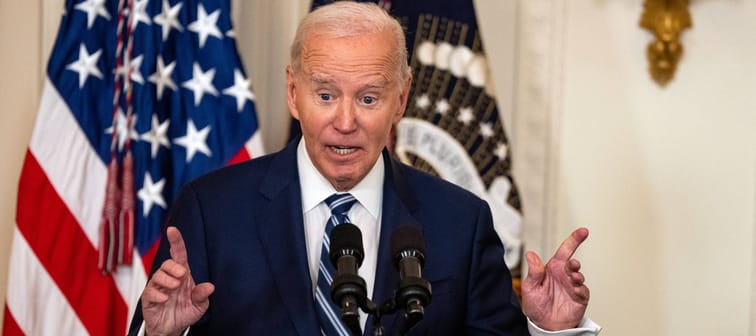 U.S. President Joe Biden speaks before signing the Social Security Fairness Act in the East Room of the White House in Washington, D.C., Jan. 5, 2025.