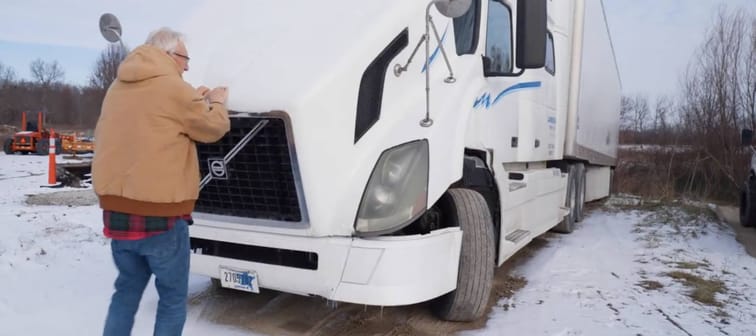 One senior has had to return to work as a trucker to make ends meet.