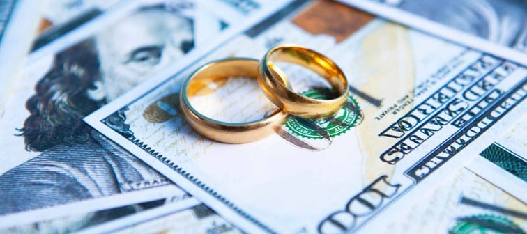 money wedding rings