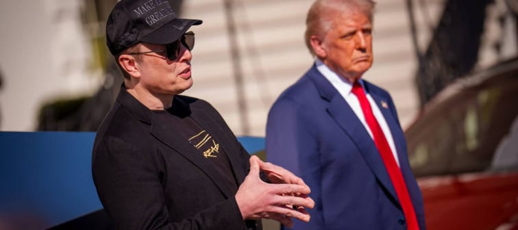 Elon Musk with President Donald Trump.