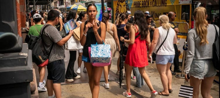 Young shoppers in Soho, New York.