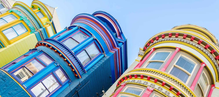 San Francisco California Colorful Victorian Style House