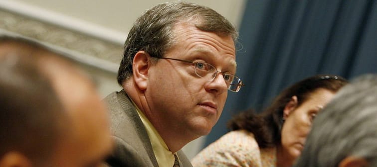 Paul Bettencourt sits before the House Administration Committee on Capitol Hill in Washington, D.C., June 22, 2006.