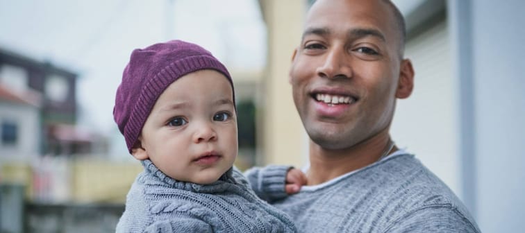 Man holding baby