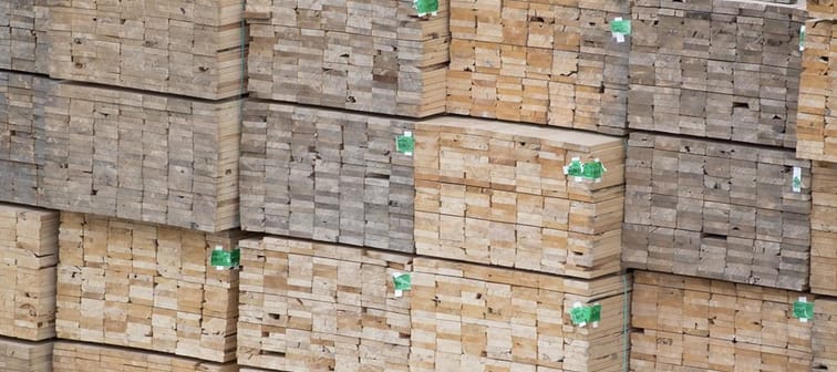 Softwood lumber is pictured along the Fraser River in Richmond, B.C., Tuesday, April 25, 2017. 