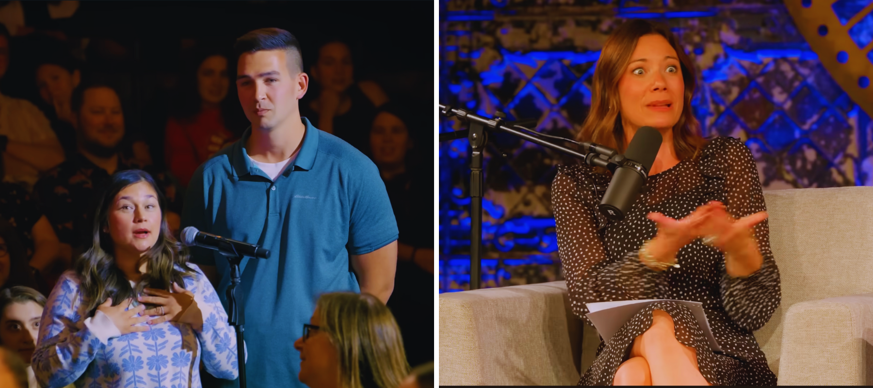 Chicago couples discusses finances during live show with Ramsey Show hosts.