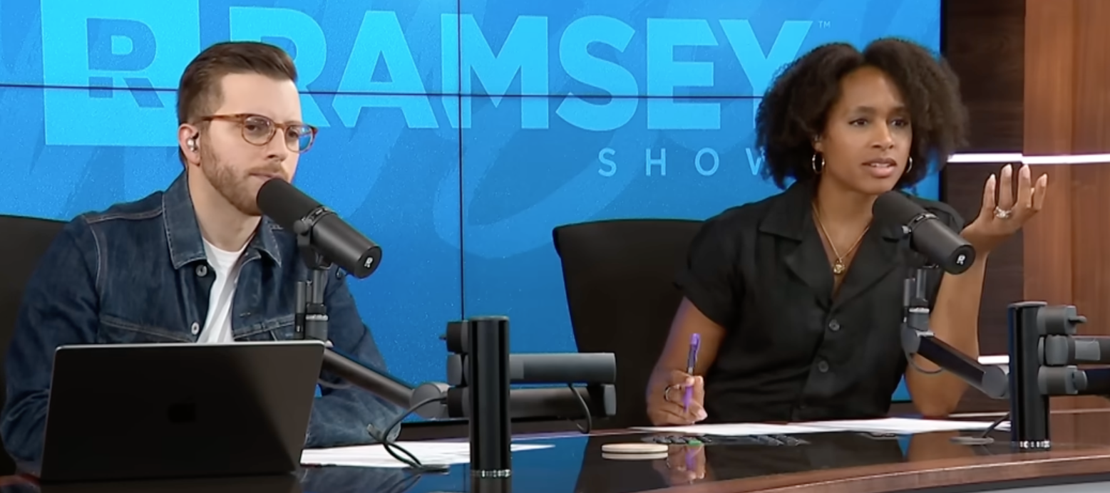 Ramsey Show hosts Jade Warshaw and George Kamel give advice to caller asking about their spouse's hidden debt and bank account.
