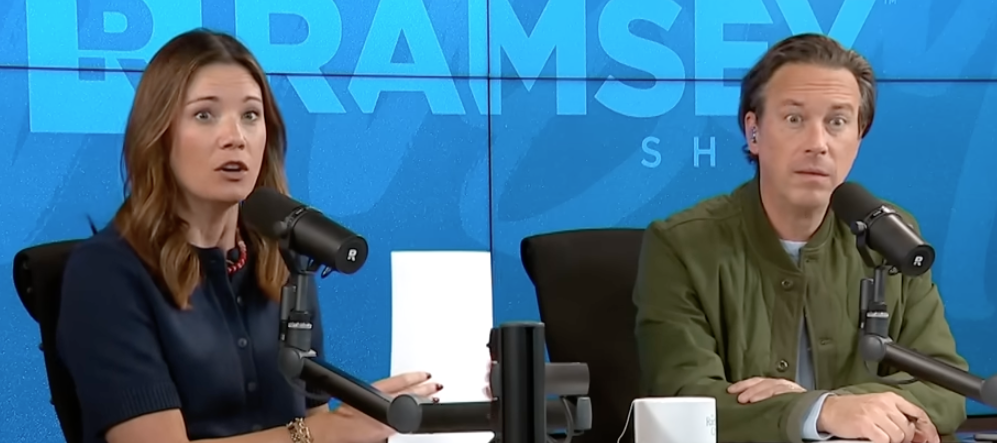 Ramsey Show hosts Rachel Cruze and Ken Coleman are startled by a caller describing their financial situation while asking for advice.