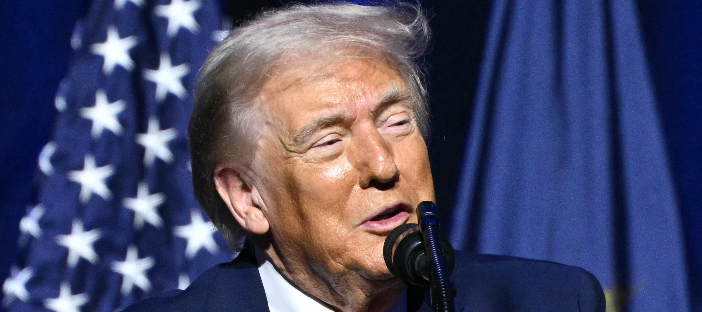 US President Donald Trump speaks at the Detroit Economic Club in Detroit, Michigan, on January 13, 2026.