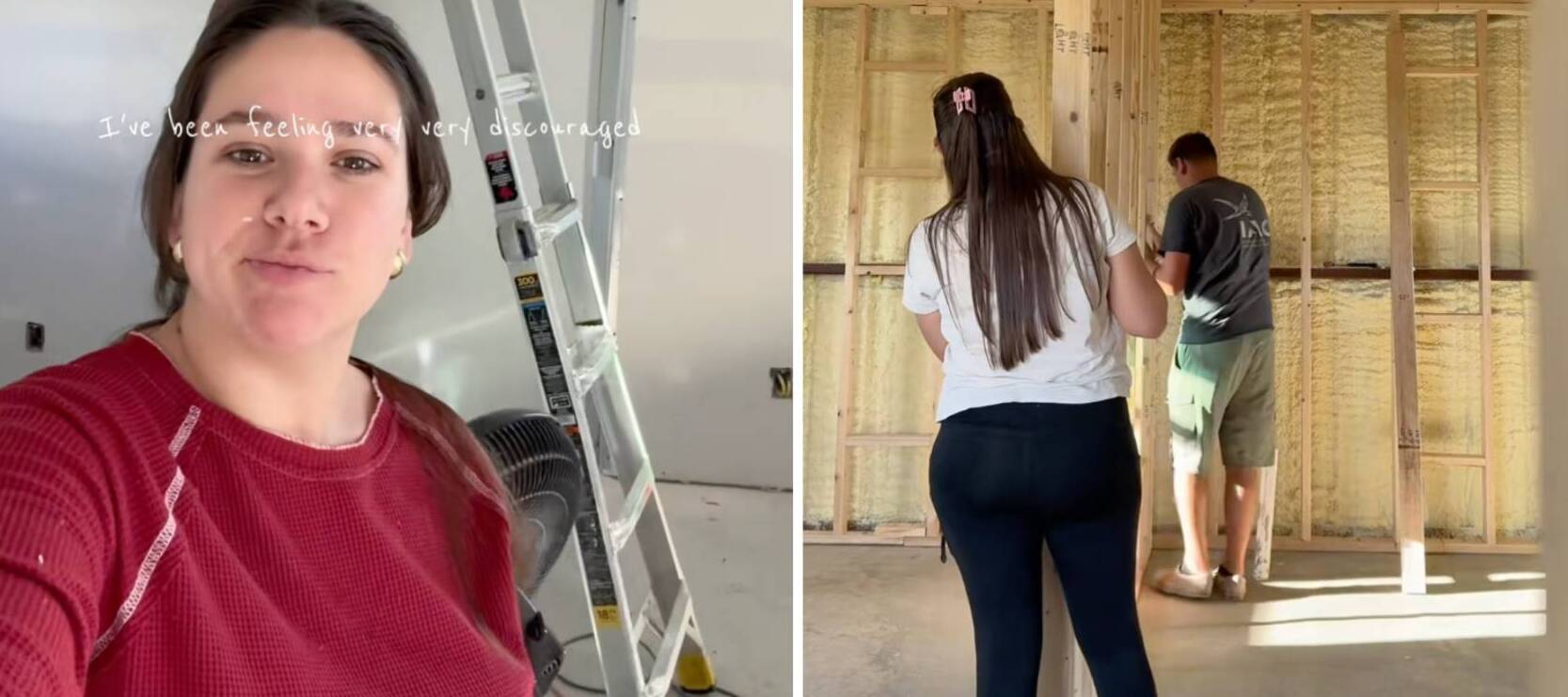 A couple shared the progress of building a tiny home on TikTok.