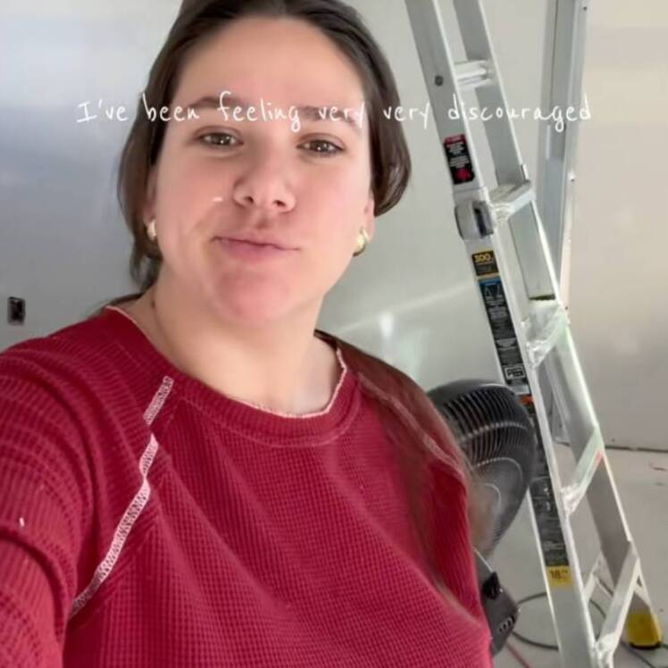 A couple shared the progress of building a tiny home on TikTok.