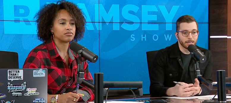 The Ramsey Show cohosts Jade Warshaw and George Kamel advising a woman about when more life insurance is worth it or not.