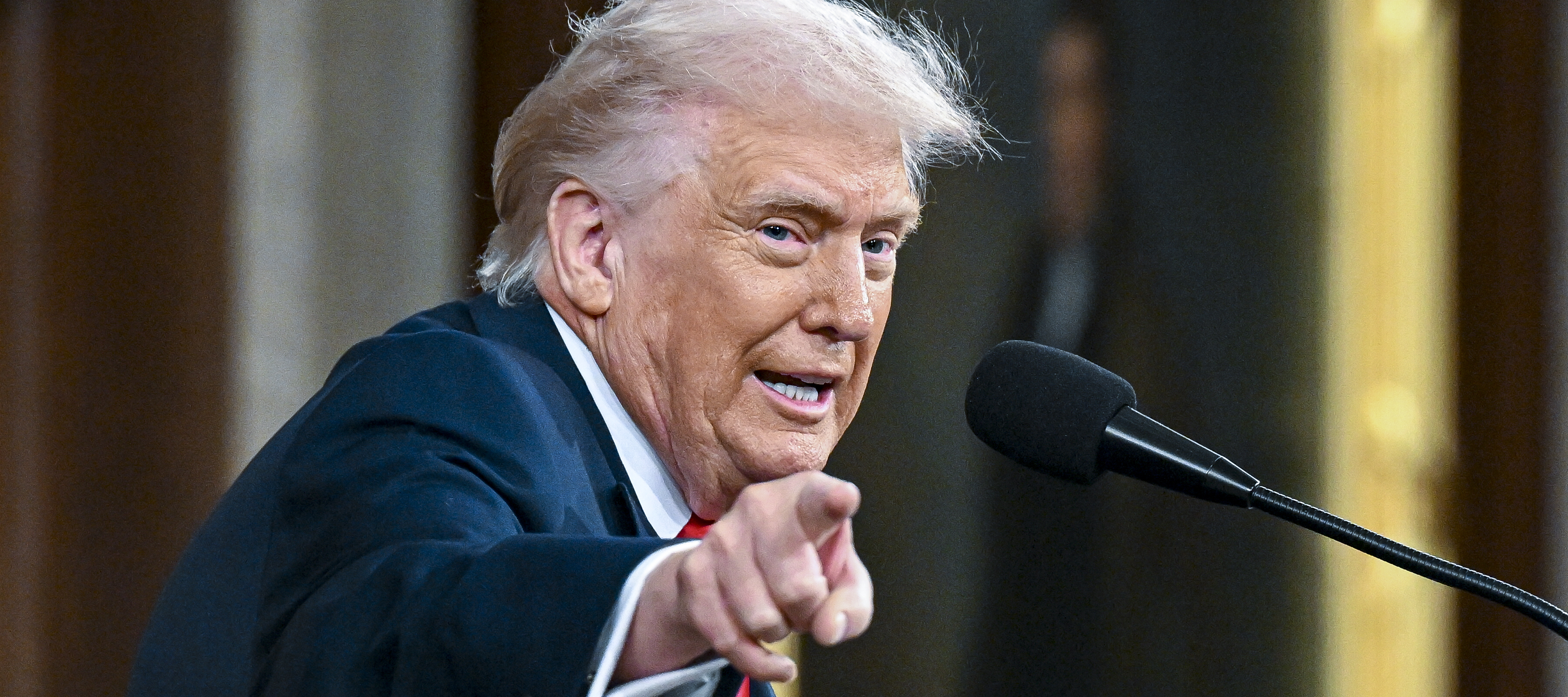 President Donald Trump delivers the State of the Union address at Capitol Hill in Washington, D.C., Feb. 24, 2026.