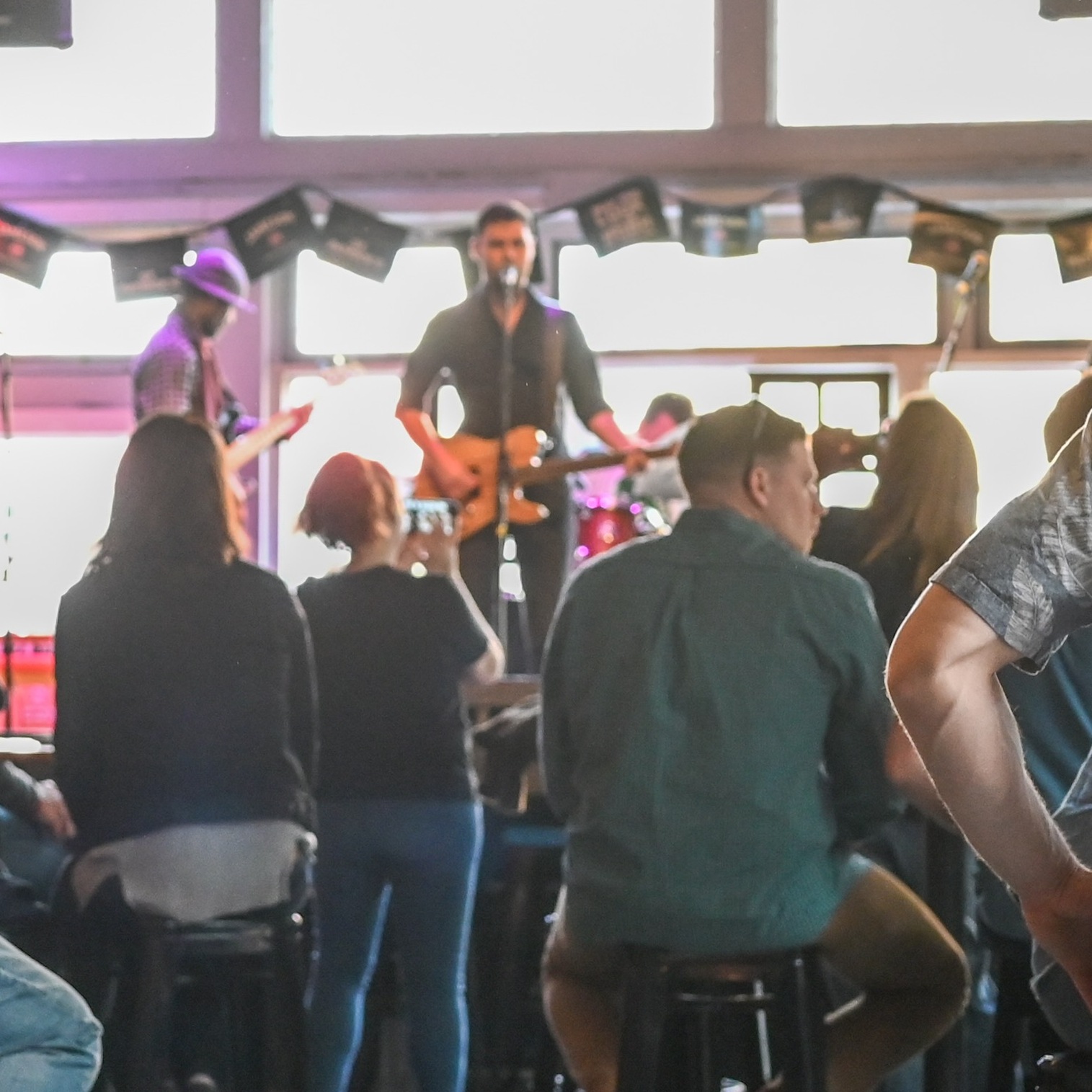 A bar featuring live music in Austin, Texas, March 17, 2019.
