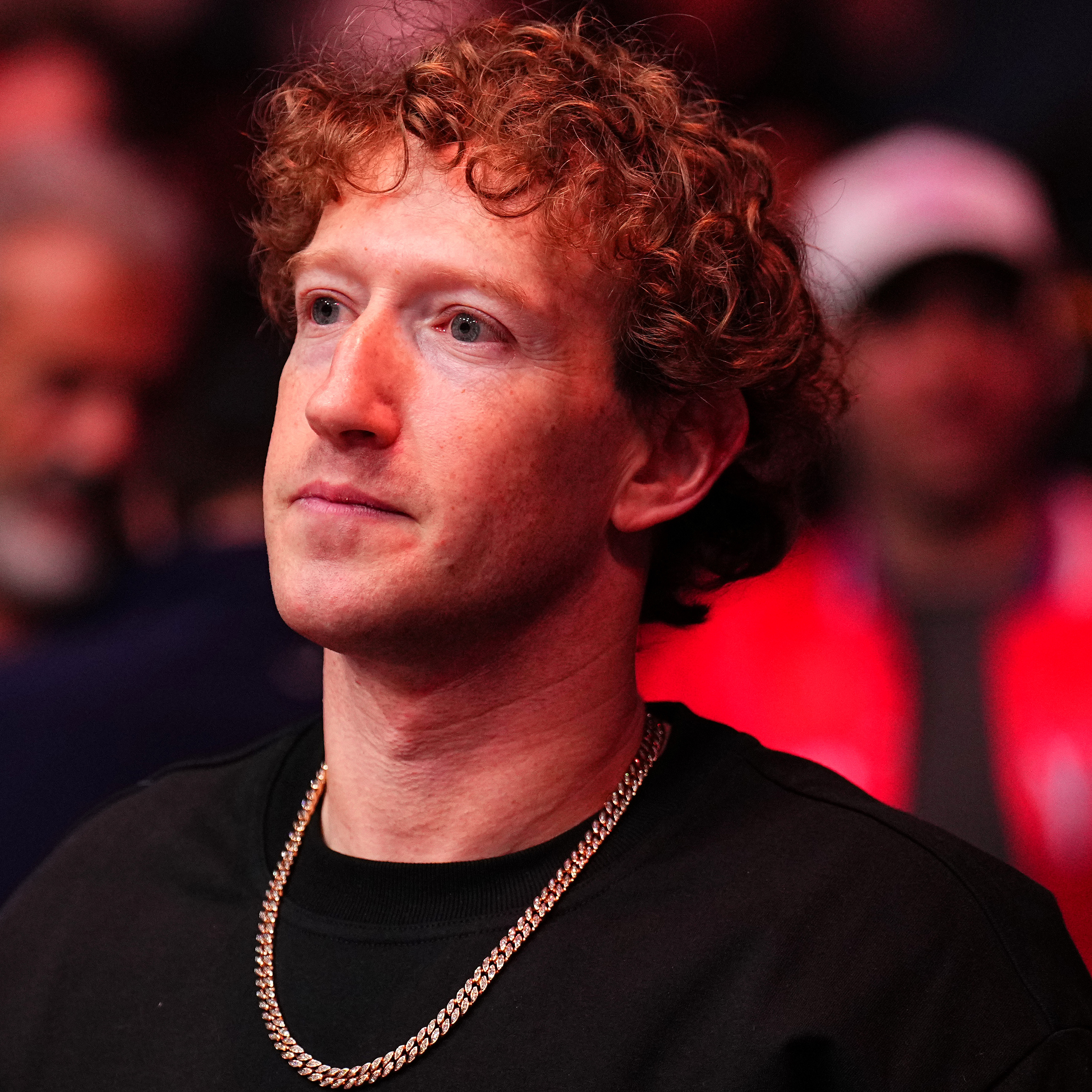 Mark Zuckerberg is seen in attendance during the UFC 313 event at T-Mobile Arena.