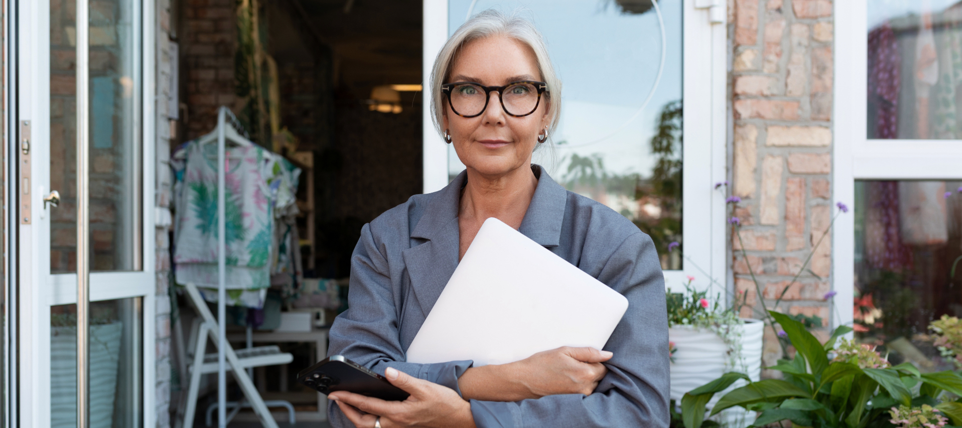 Retired woman considering going back to work or continuing early retirement.
