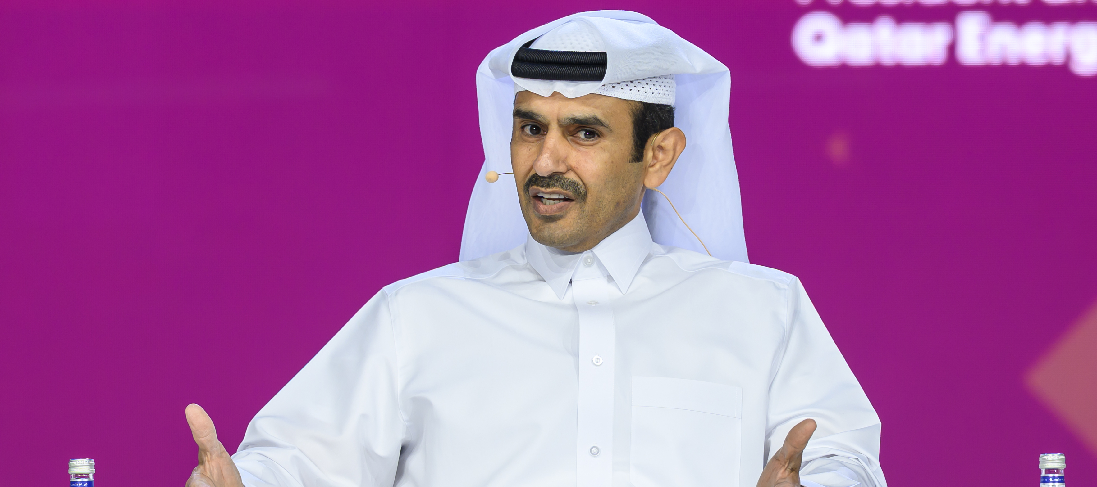 Saad Sherida Al-Kaabi, Minister of State for Energy Affairs, State of Qatar speaking at an event.