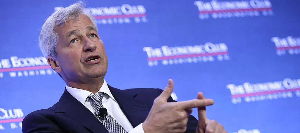 Jamie Dimon, Chairman and CEO of JPMorgan Chase & Co., speaks at the Economic Club of Washington.