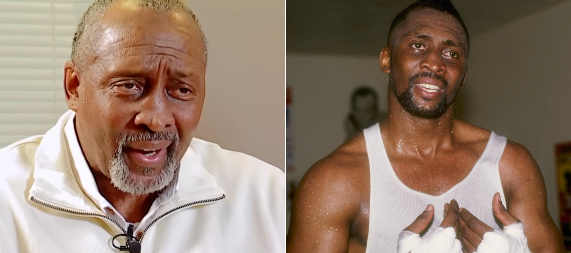 Boxer Tommy “the Hitman” Hearns speaking to reporters after being placed under guardianship and conservatorship, he won multiple world champion titles from the late 1970s though 1999.