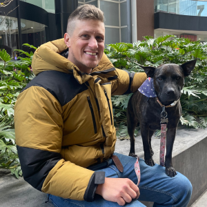 Paul and his dog Rosie.