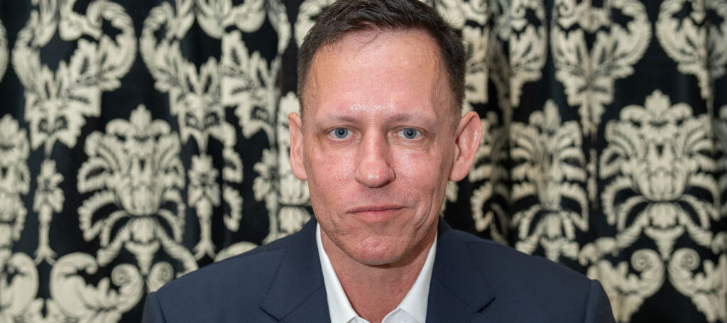 Peter Thiel speaks at The Cambridge Union on May 08, 2024 in Cambridge, Cambridgeshire