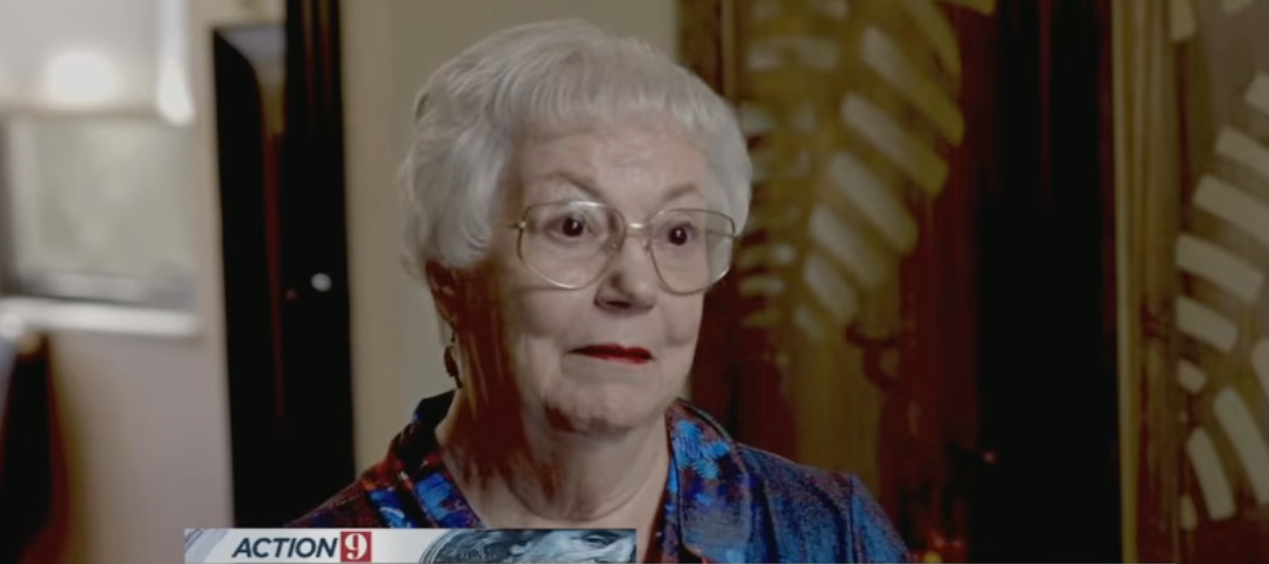 A close up of Carol Ann Moritz of Daytona Beach looking emotional as she talks about the devastating effects of being scammed out of her entire nest egg for retirement.