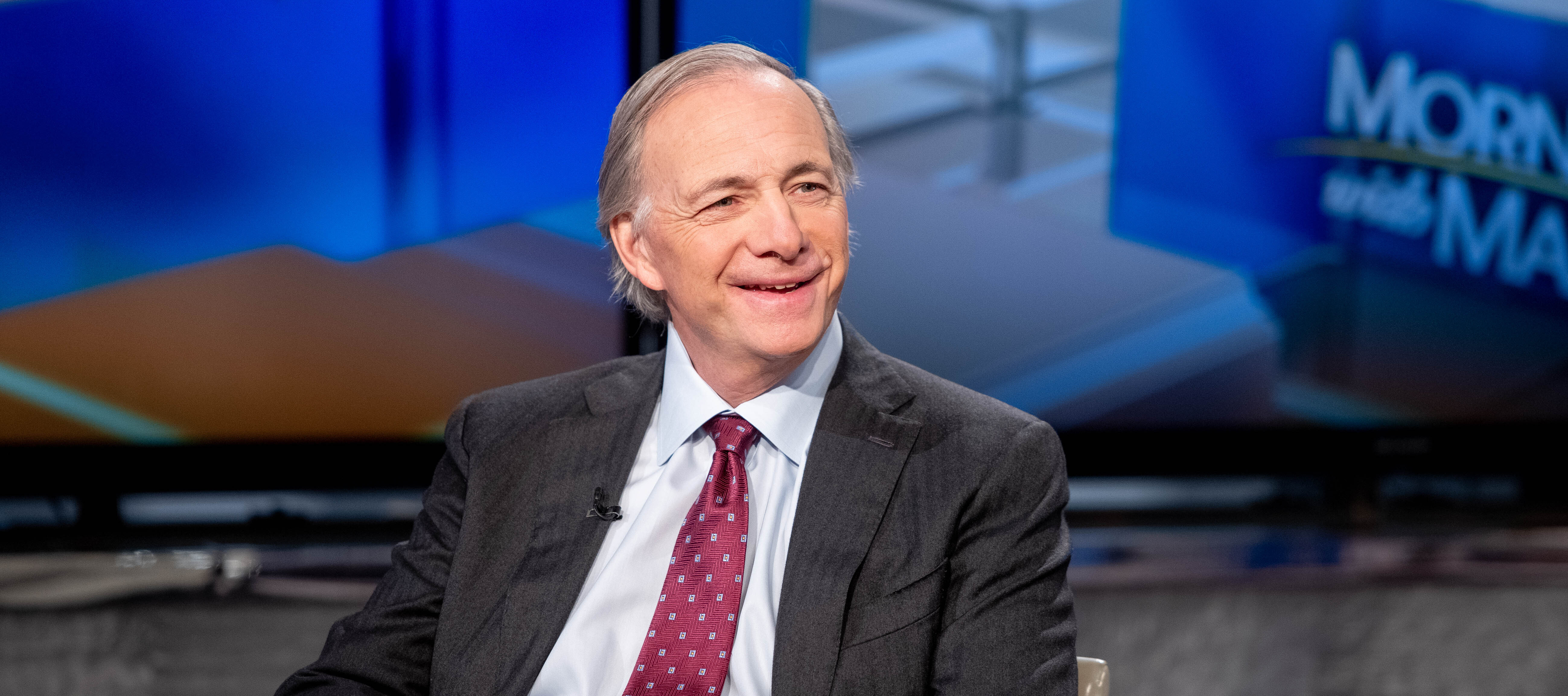Bridgewater Associated Founder Ray Dalio Visits "Mornings With Maria" in New York City.