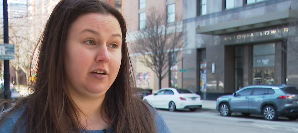 Chicago resident Zofia Yellen speaking to CBS News about maintenance issues she says she's experienced at Astoria Tower.