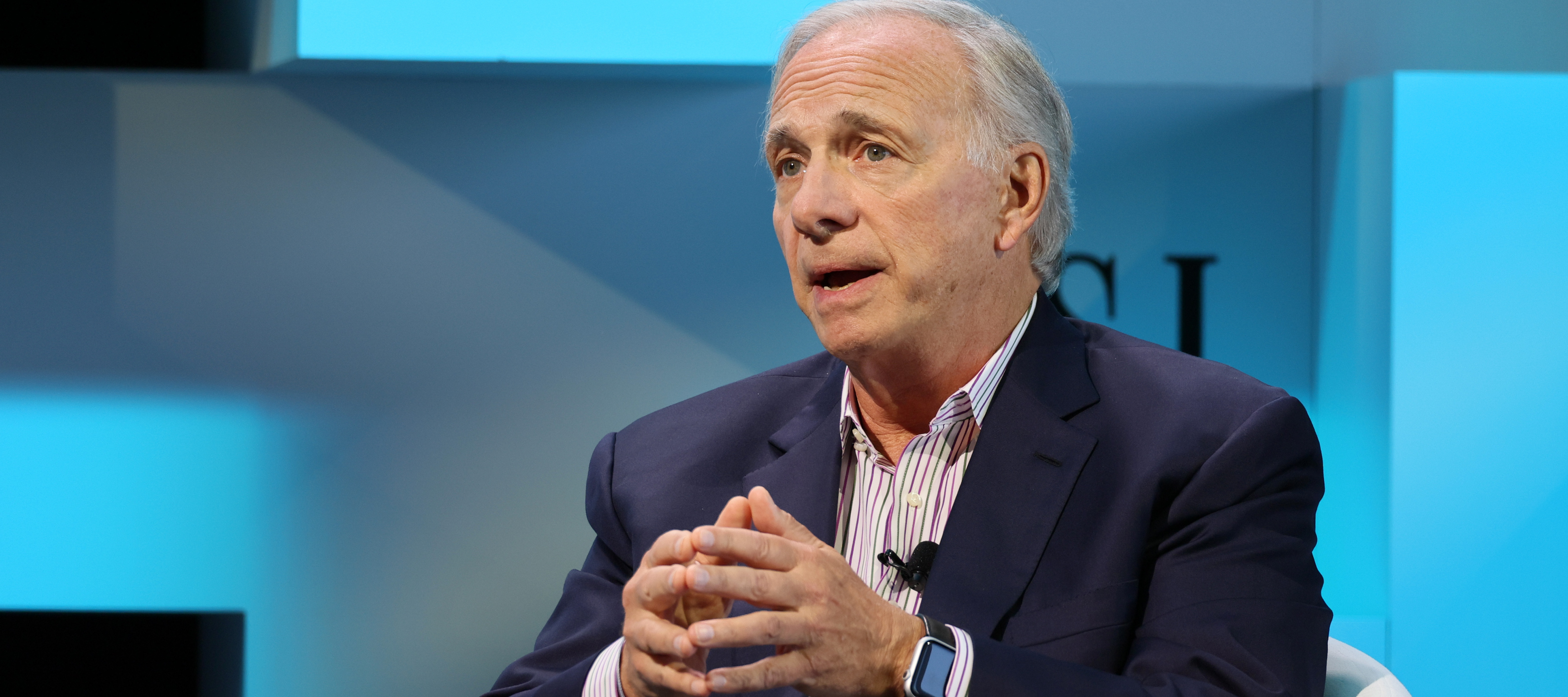 Ray Dalio, Founder and CIO Mentor, Bridgewater Associates speaks onstage at an event.