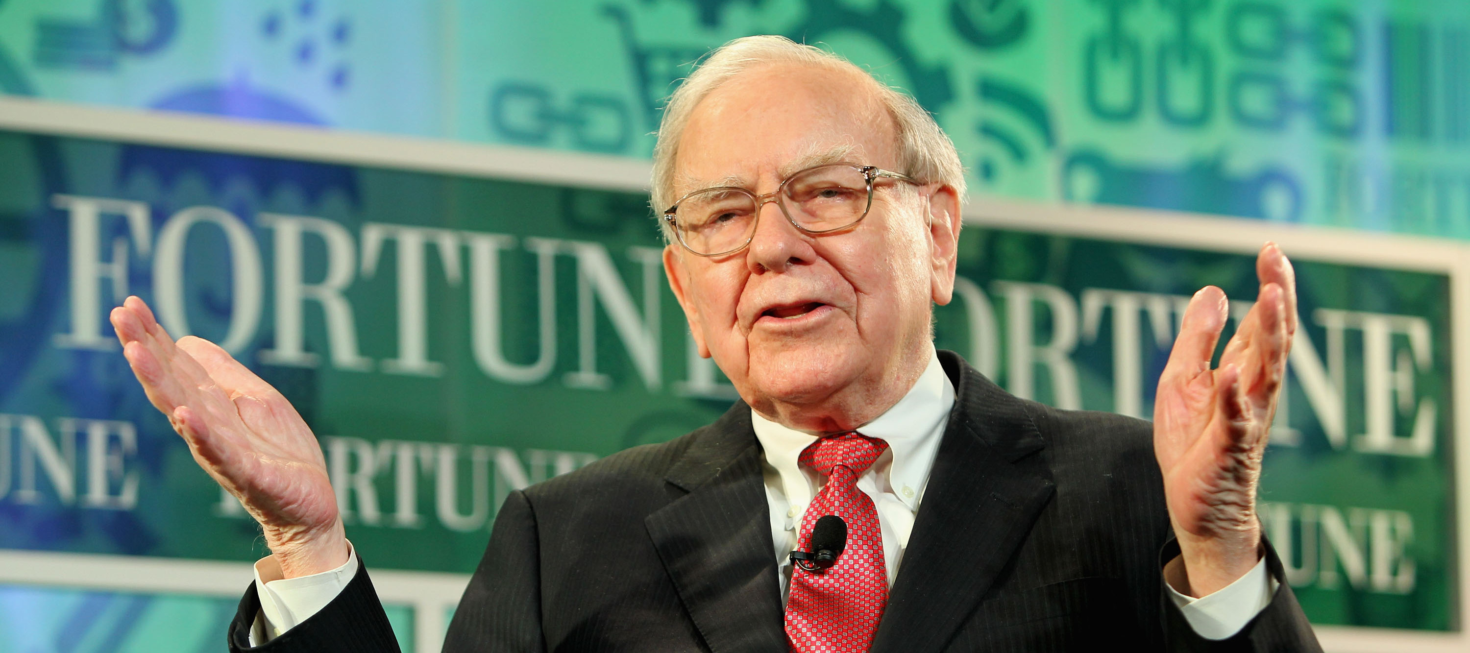 Warren Buffett speaks onstage at the FORTUNE Most Powerful Women Summit in Washington, DC.