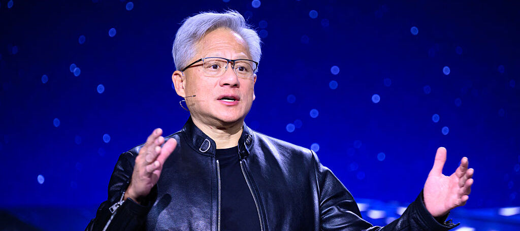 Jensen Huang speaking at event