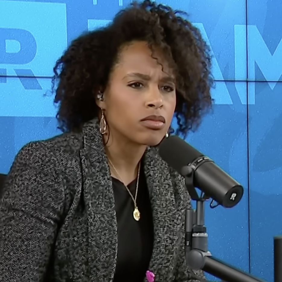 The Dave Ramsey Show hosts Jade Warshaw and Dave Ramsey listen intently to a caller's dilemma.