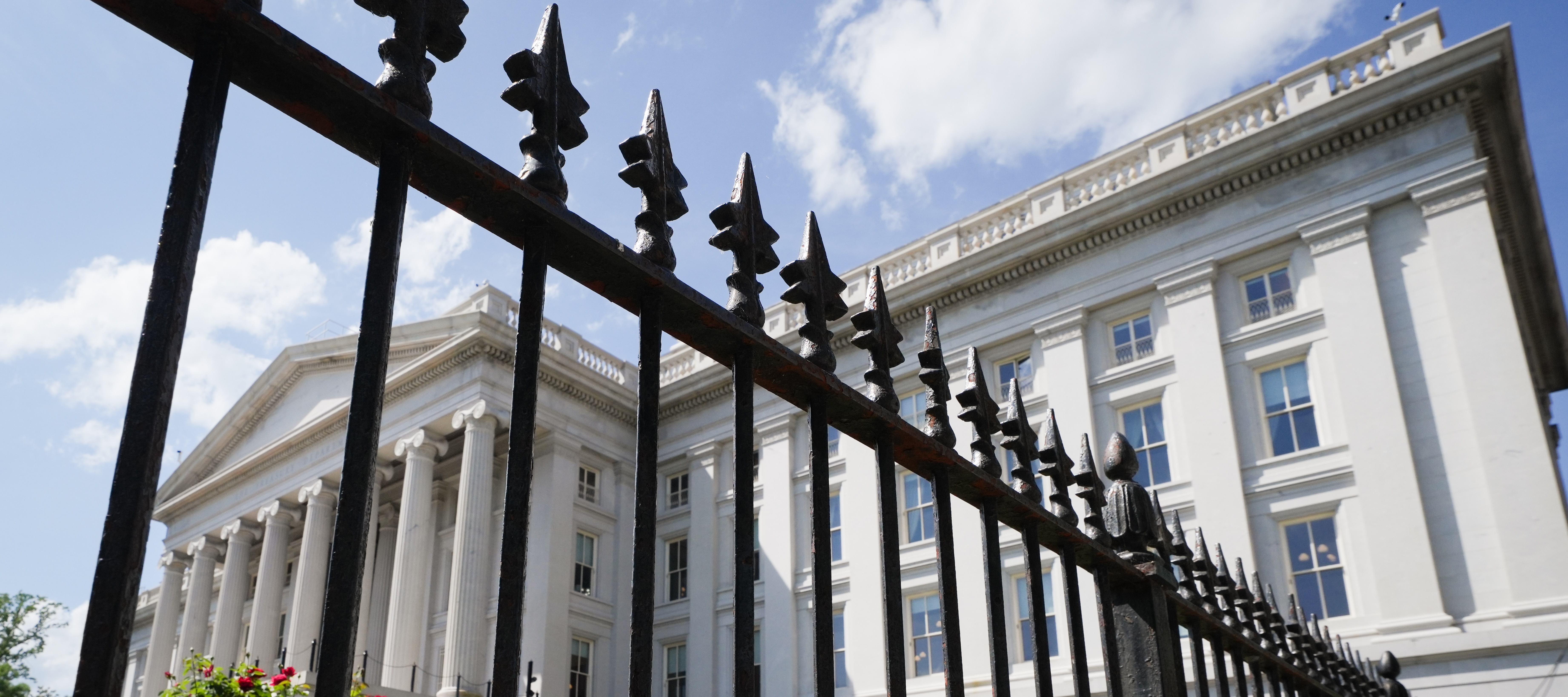 The U.S. Treasury Department headquarters building.