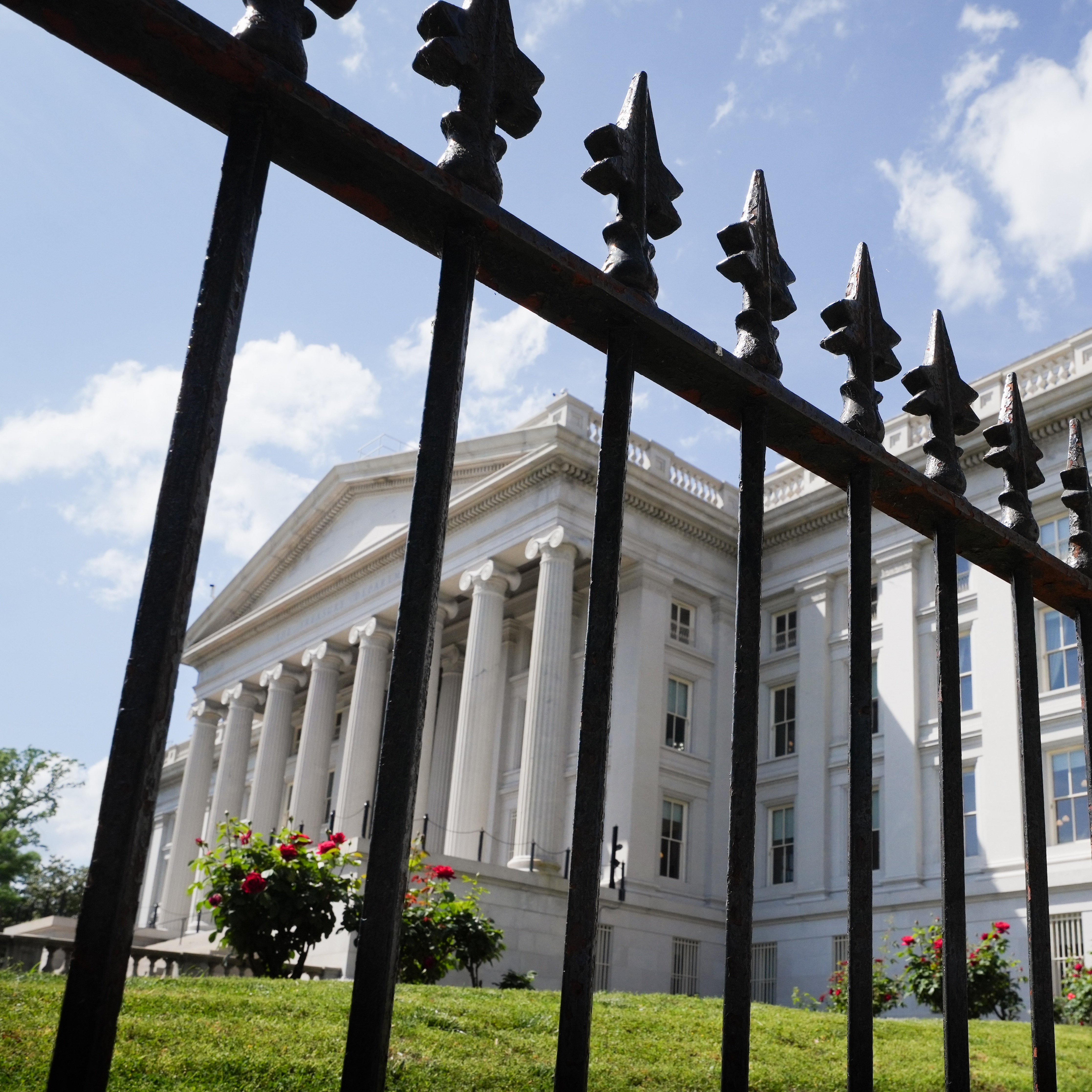 The U.S. Treasury Department headquarters building.