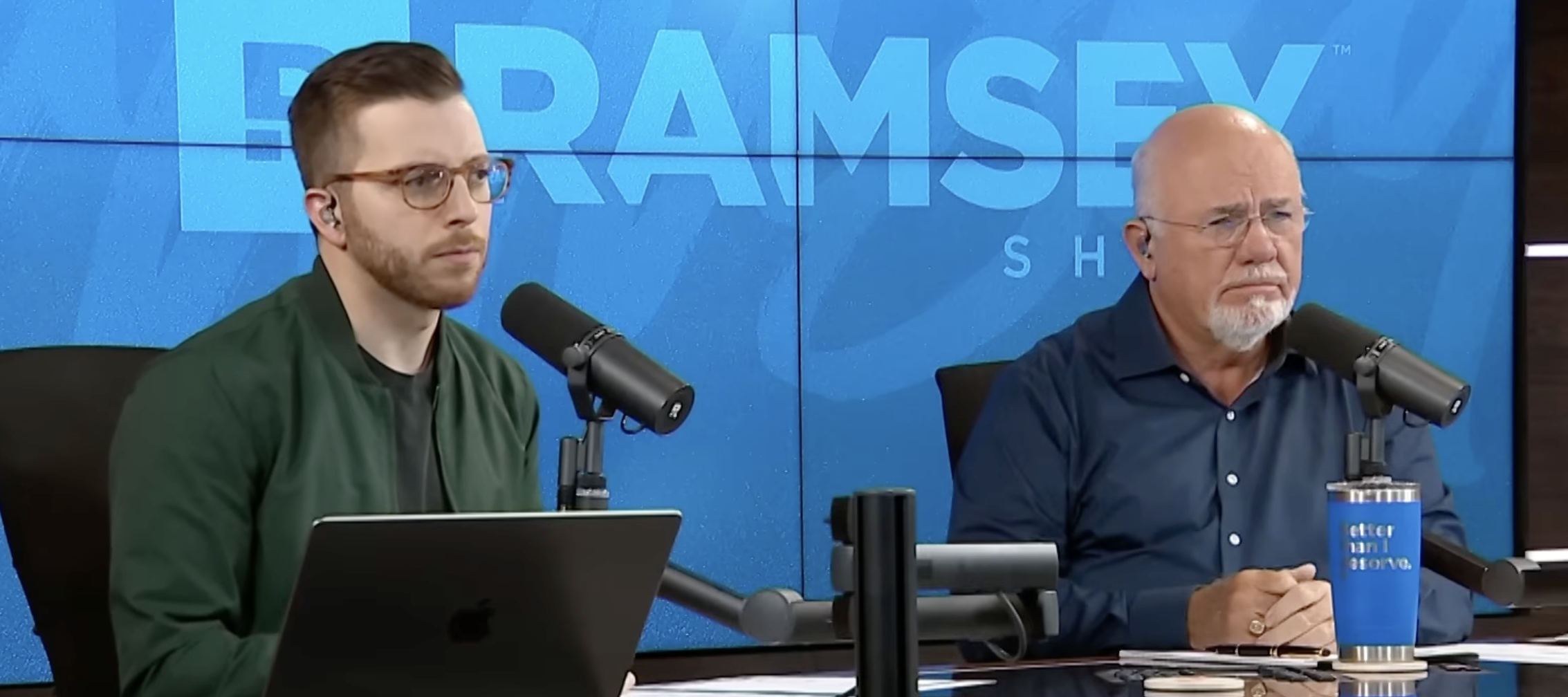 Dave Ramsey and co-host discuss student debt on The Ramsey Show.