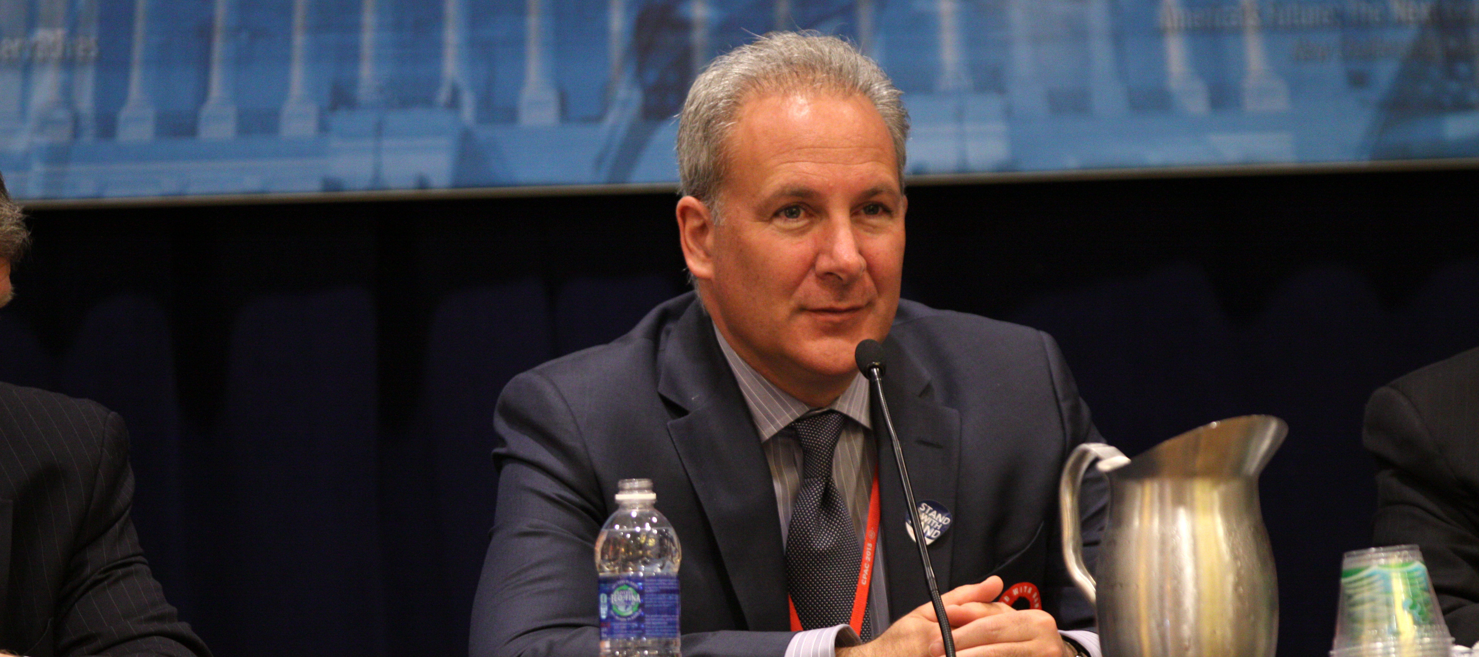 Peter Schiff speaking at the Conservative Political Action Conference (CPAC) in National Harbor, Maryland.