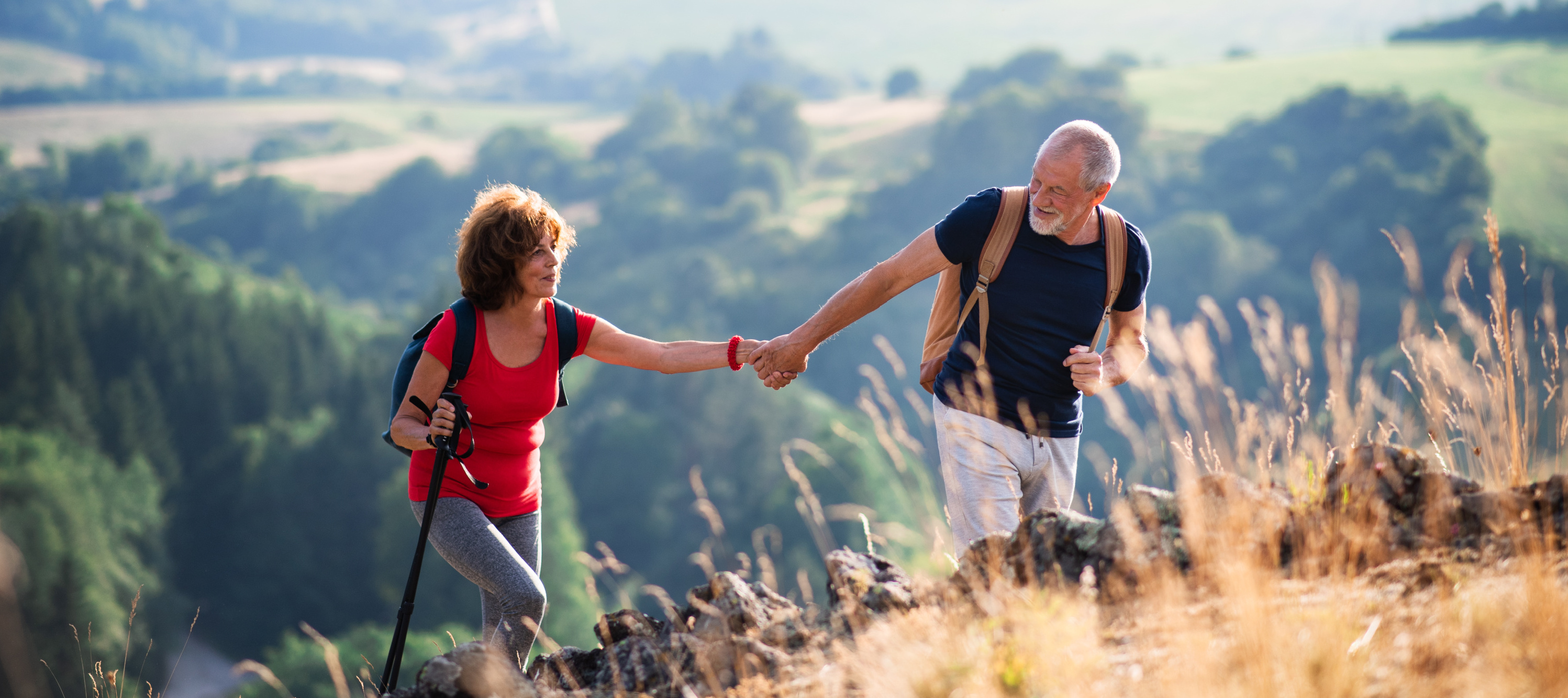 Couple hiking