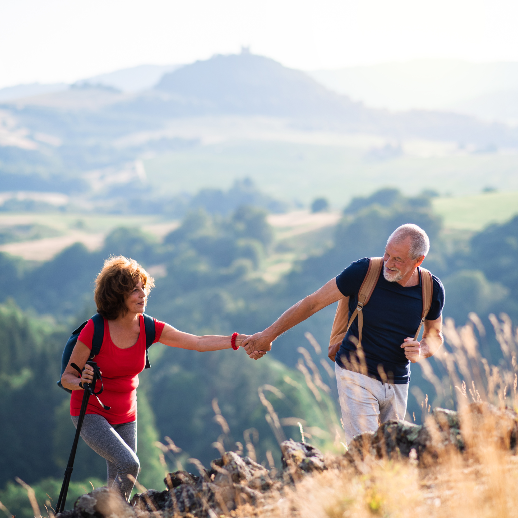 Couple hiking